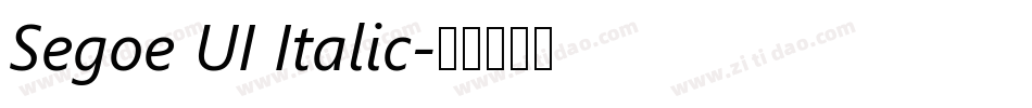 Segoe UI Italic字体转换